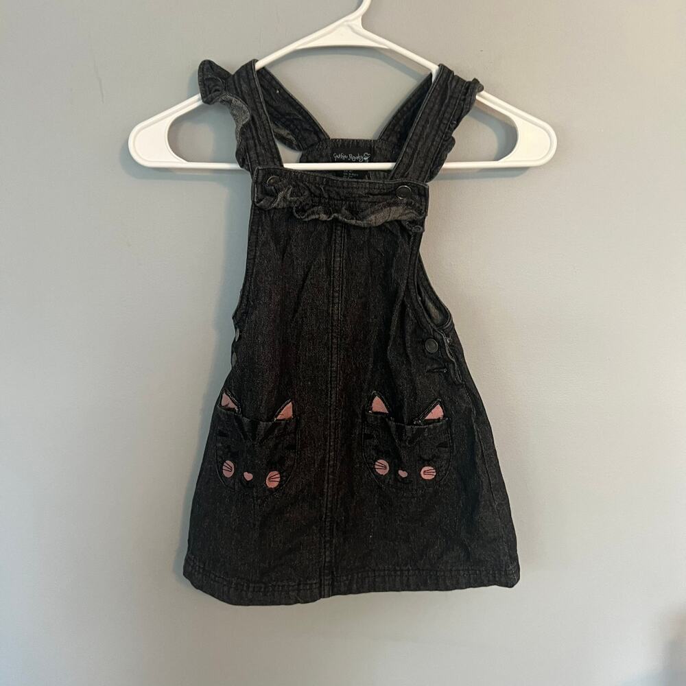 Cynthia Rowley Kitty Pocket Skirtalls Dress Girls Size 4T w/ Ruffles Overalls